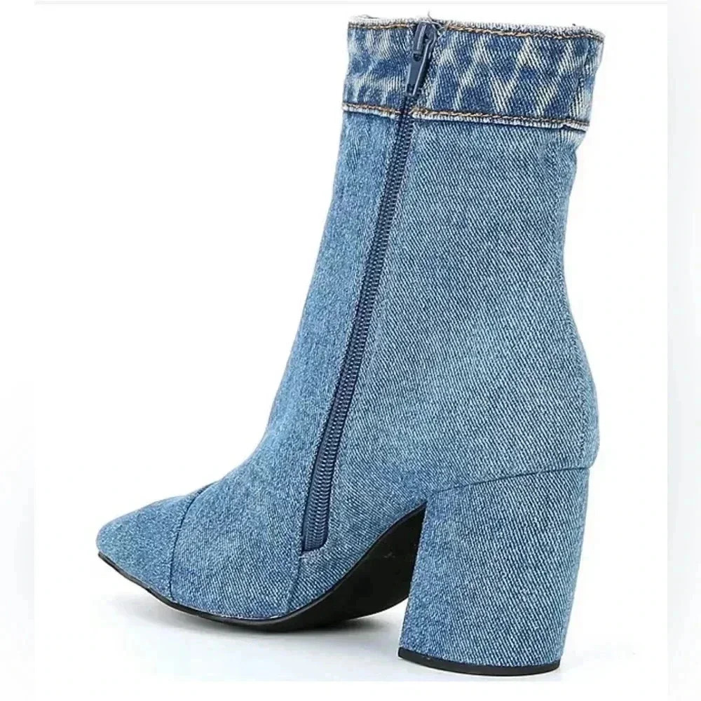 Jeffrey Campbell Finite Denim booties sz 6 new - Picture 3 of 6